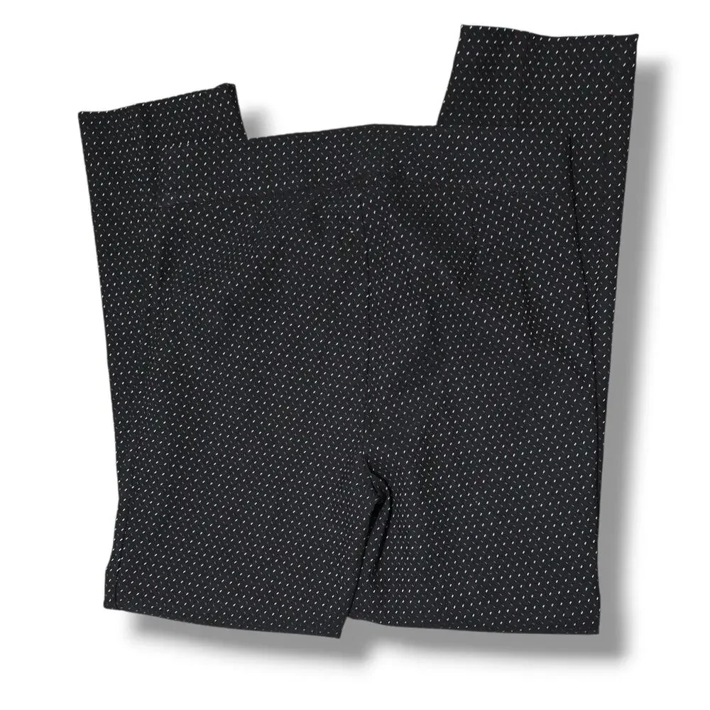 Rafaella women's Comfort Black Textured Dotted Dress Pants